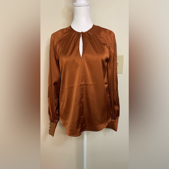 Banana Republic Keyhole Button Closure Long Raglan Sleeves Blouse Top Sz XXS.NWT - Picture 6 of 17